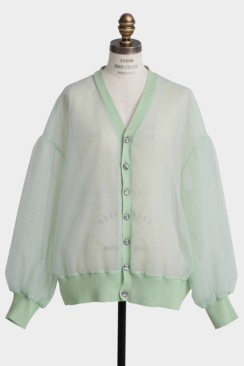 【ヒューエルミュージアム/hueLe Museum】の【STUMBLY】Tulle Organdy Cardigan Blouse 人気、トレンドファッション・服の通販 founy(ファニー) 　ファッション　Fashion　レディースファッション　Fashion for Women　トップス・カットソー　Cut & Sew Tops　カーディガン・羽織り　Layered Style Cardigans　シャツ・ブラウス・オフィスカジュアル　Elegant Blouses & Button-Ups　オーガンジー　Organza Fabric　カーディガン　Cardigan, Knitwear　ギャザー　Gathered, Ruffled　シンプル　Simple, Minimal　スリーブ　Sleeve, Long Sleeve / Short Sleeve　チュール　Tulip, Tulip Motif　ロング　Long, Long-Length　夏　Summer　春　Spring　S/S・春夏　SS, Spring/Summer, Warm Season　other-2|ID: prp329100004576633 ipo3291000000036393583