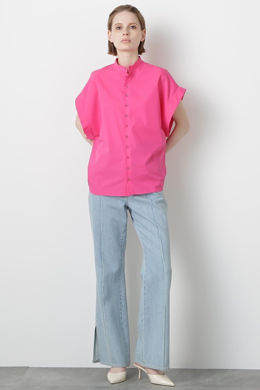 【ヒューエルミュージアム/hueLe Museum】の【STUMBLY】Big Cuff Blouse 人気、トレンドファッション・服の通販 founy(ファニー) 　ファッション　Fashion　レディースファッション　Fashion for Women　トップス・カットソー　Cut & Sew Tops　シャツ・ブラウス・オフィスカジュアル　Elegant Blouses & Button-Ups　クール　Cool, Chic　ショート　Short, Short Length　スリーブ　Sleeve, Long Sleeve / Short Sleeve　タイプライター　Typewriter Fabric, Crisp Cotton　フロント　Front, Front Design　エレガント 上品　Elegant　other-3|ID: prp329100004576635 ipo3291000000032812118