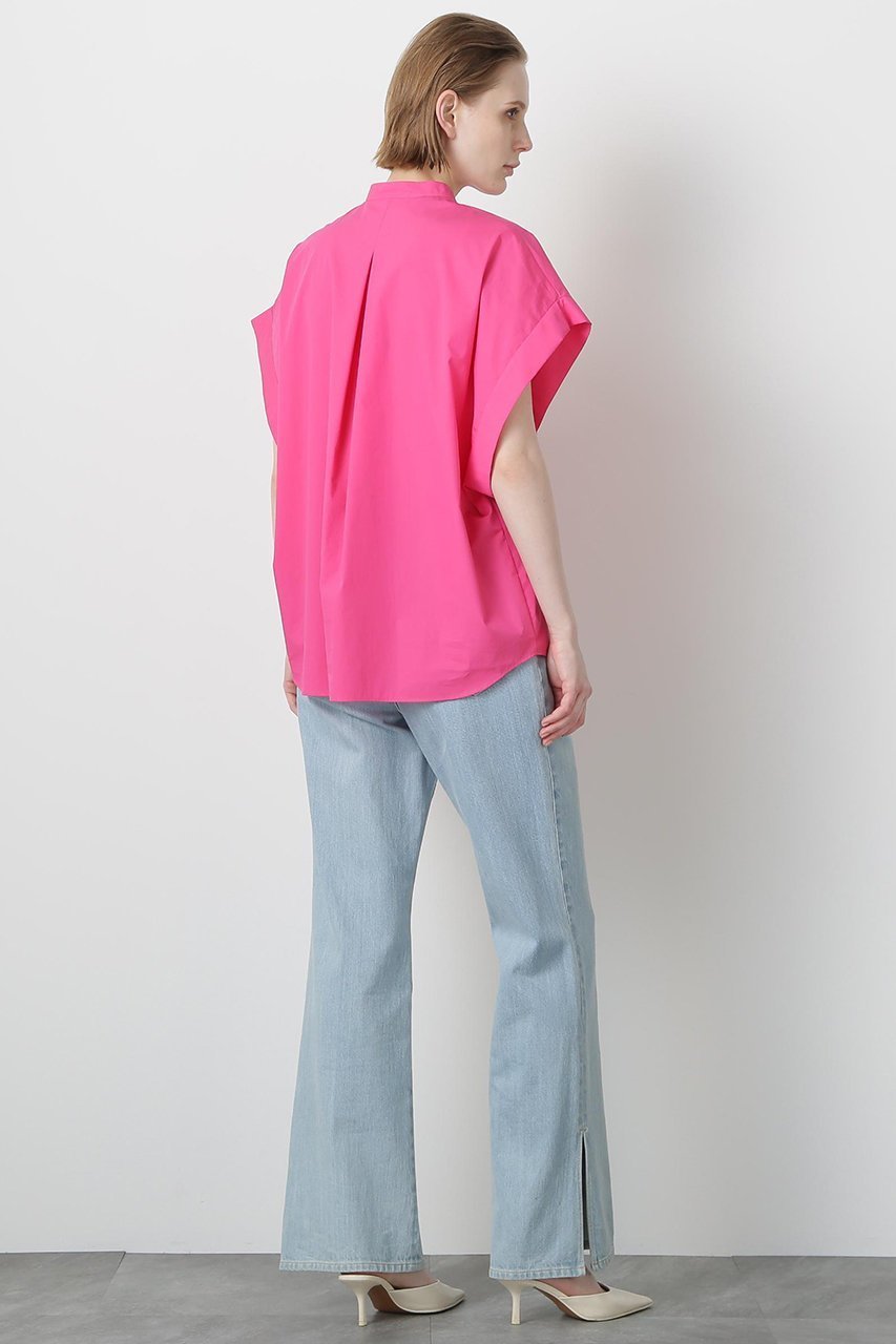 【ヒューエルミュージアム/hueLe Museum】の【STUMBLY】Big Cuff Blouse 人気、トレンドファッション・服の通販 founy(ファニー) 　ファッション　Fashion　レディースファッション　Fashion for Women　トップス・カットソー　Cut & Sew Tops　シャツ・ブラウス・オフィスカジュアル　Elegant Blouses & Button-Ups　クール　Cool, Chic　ショート　Short, Short Length　スリーブ　Sleeve, Long Sleeve / Short Sleeve　タイプライター　Typewriter Fabric, Crisp Cotton　フロント　Front, Front Design　エレガント 上品　Elegant　other-5|ID: prp329100004576635 ipo3291000000032812120