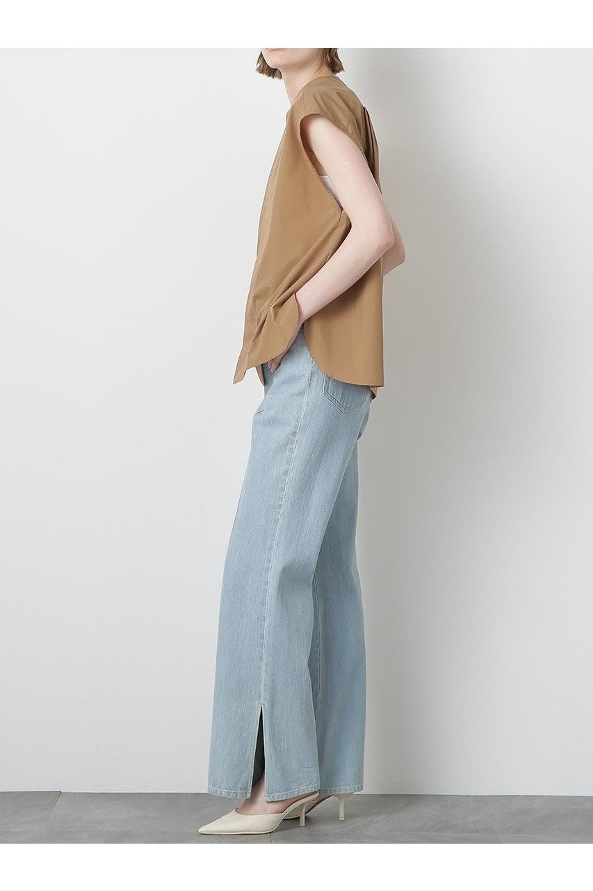 【ヒューエルミュージアム/hueLe Museum】の【STUMBLY】Roundneck Gilet Blouse 人気、トレンドファッション・服の通販 founy(ファニー) 　ファッション　Fashion　レディースファッション　WOMEN　アウター　Coat Outerwear　トップス・カットソー　Tops/Tshirt　シャツ/ブラウス　Shirts/Blouses　ベスト/ジレ　Gilets/Vests　ショート　Short　スリーブ　Sleeve　タフタ　Taffeta　フレンチ　French　フロント　Front　夏　Summer　NEW・新作・新着・新入荷　New Arrivals　other-3|ID: prp329100004576638 ipo3291000000032412662