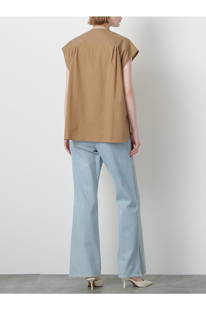 【ヒューエルミュージアム/hueLe Museum】の【STUMBLY】Roundneck Gilet Blouse 人気、トレンドファッション・服の通販 founy(ファニー) 　ファッション　Fashion　レディースファッション　WOMEN　アウター　Coat Outerwear　トップス・カットソー　Tops/Tshirt　シャツ/ブラウス　Shirts/Blouses　ベスト/ジレ　Gilets/Vests　ショート　Short　スリーブ　Sleeve　タフタ　Taffeta　フレンチ　French　フロント　Front　夏　Summer　NEW・新作・新着・新入荷　New Arrivals　other-4|ID: prp329100004576638 ipo3291000000032412663