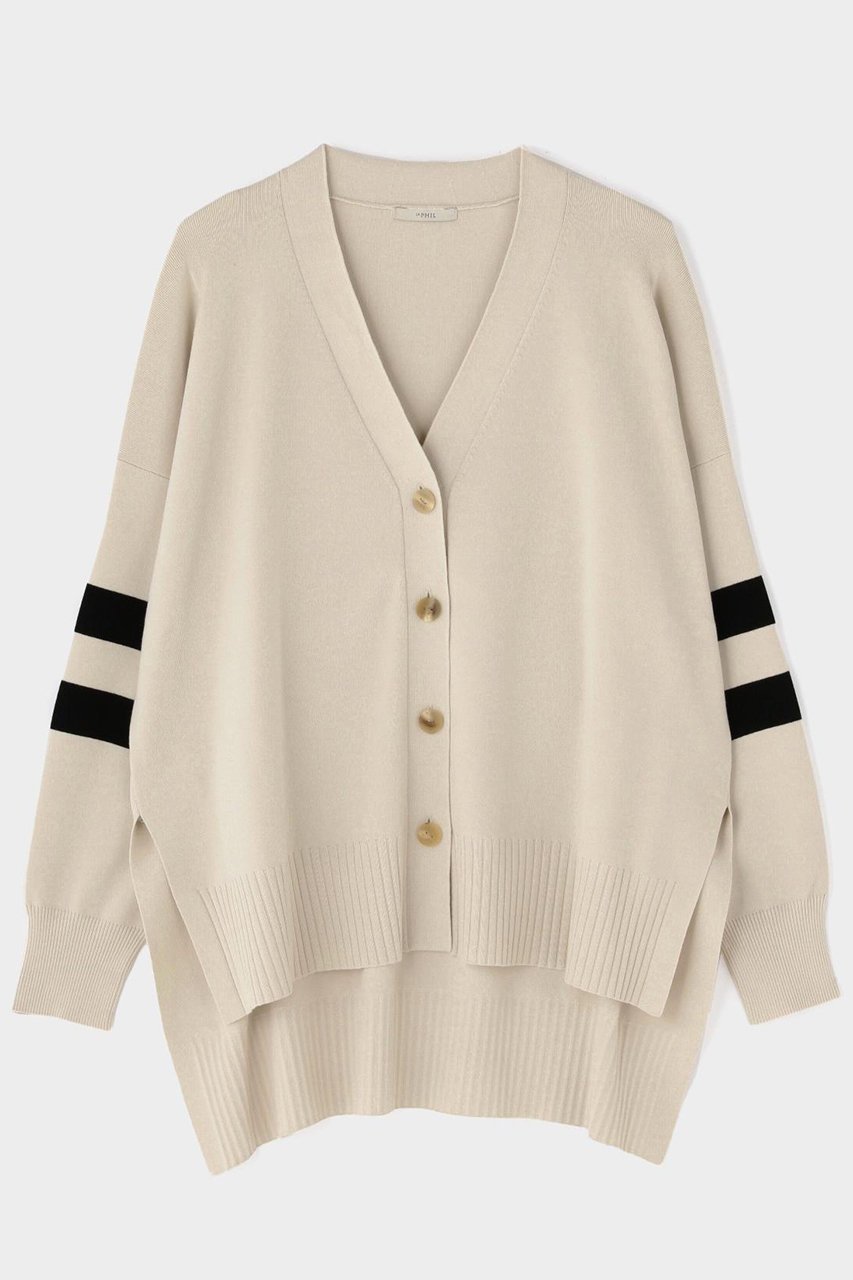 【ル フィル/LE PHIL】のオーバーサイズカーディガン インテリア・キッズ・メンズ・レディースファッション・服の通販 founy(ファニー) 　ファッション　Fashion　レディースファッション　WOMEN　トップス・カットソー　Tops/Tshirt　ニット　Knit Tops　カーディガン　Cardigans　カーディガン　Cardigan　スタンダード　Standard　スポーティ　Sporty　ベーシック　Basic　NEW・新作・新着・新入荷　New Arrivals　ベージュ|ID: prp329100004576640 ipo3291000000032412676