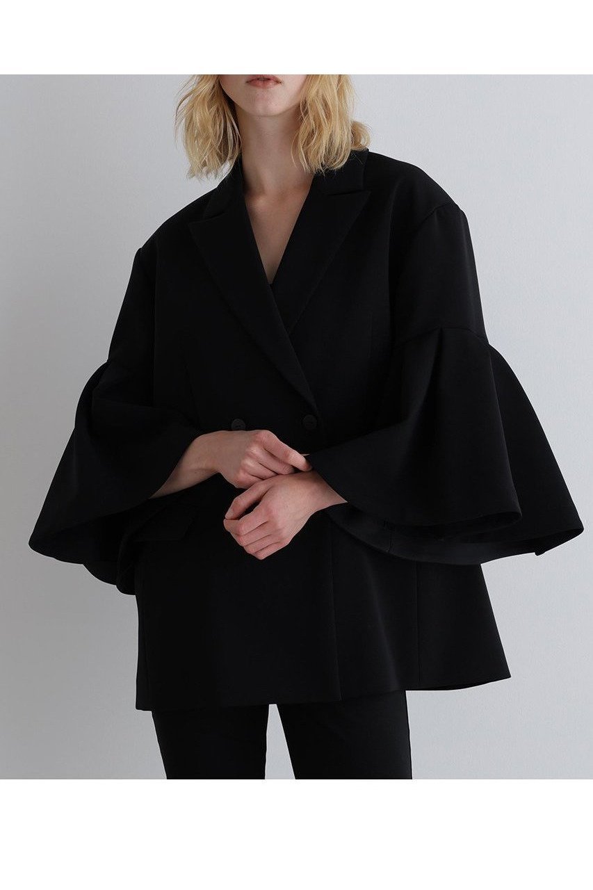 【ル フィル/LE PHIL】のコンフォートダブルクロスフレア袖ジャケット 人気、トレンドファッション・服の通販 founy(ファニー) 　ファッション　Fashion　レディースファッション　WOMEN　アウター　Coat Outerwear　ジャケット　Jackets　ジャケット　Jacket　ダブル　Double　フレア　Flare　ロング　Long　エレガント 上品　Elegant　今季　This Season　NEW・新作・新着・新入荷　New Arrivals　other-2|ID: prp329100004576643 ipo3291000000032412700