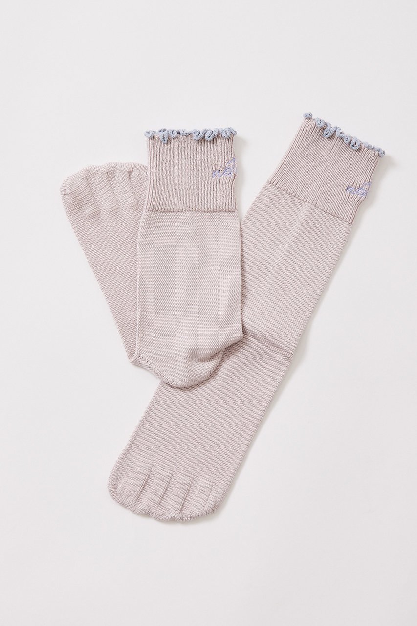【ネテネ/NETENE】のシルクパーテーションソックス インテリア・キッズ・メンズ・レディースファッション・服の通販 founy(ファニー) 　ファッション　Fashion　レディースファッション　Ladies' Fashion Online　ソックス　Socks　レッグウェア　Legwear　シルク　Silk　ソックス　Socks　人気　Popularity　ライラック|ID: prp329100004576651 ipo3291000000032412758