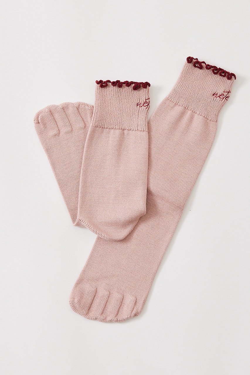 【ネテネ/NETENE】のシルクパーテーションソックス インテリア・キッズ・メンズ・レディースファッション・服の通販 founy(ファニー) 　ファッション　Fashion　レディースファッション　Ladies' Fashion Online　ソックス　Socks　レッグウェア　Legwear　シルク　Silk　ソックス　Socks　人気　Popularity　ピンクソルト|ID: prp329100004576651 ipo3291000000032412759
