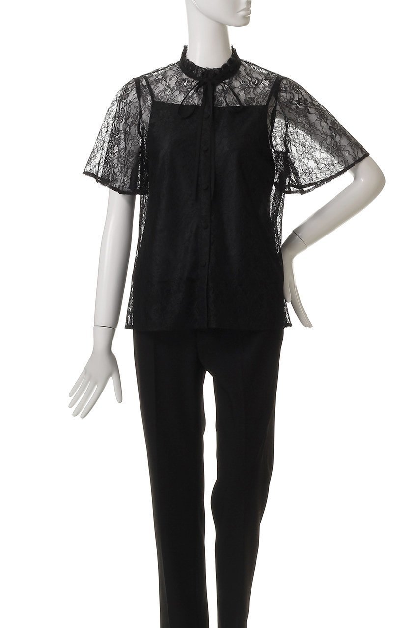 【アルアバイル/allureville】の【Loulou Willoughby】レースリボンフレアスリーブブラウス 人気、トレンドファッション・服の通販 founy(ファニー) 　ファッション　Fashion　レディースファッション　WOMEN　トップス・カットソー　Tops/Tshirt　シャツ/ブラウス　Shirts/Blouses　2025年　2025　ショート　Short　スリーブ　Sleeve　フェミニン　Feminine　フレア　Flare　フロント　Front　リボン　Ribbon　レース　Race　エレガント 上品　Elegant　夏　Summer　A/W・秋冬　Aw・Autumn/Winter・Fw・Fall-Winter　other-2|ID: prp329100004576657 ipo3291000000032412820