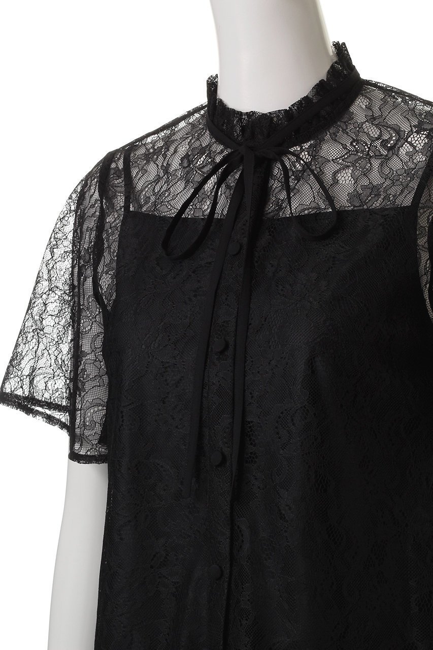 【アルアバイル/allureville】の【Loulou Willoughby】レースリボンフレアスリーブブラウス 人気、トレンドファッション・服の通販 founy(ファニー) 　ファッション　Fashion　レディースファッション　WOMEN　トップス・カットソー　Tops/Tshirt　シャツ/ブラウス　Shirts/Blouses　2025年　2025　ショート　Short　スリーブ　Sleeve　フェミニン　Feminine　フレア　Flare　フロント　Front　リボン　Ribbon　レース　Race　エレガント 上品　Elegant　夏　Summer　A/W・秋冬　Aw・Autumn/Winter・Fw・Fall-Winter　other-5|ID: prp329100004576657 ipo3291000000032412827