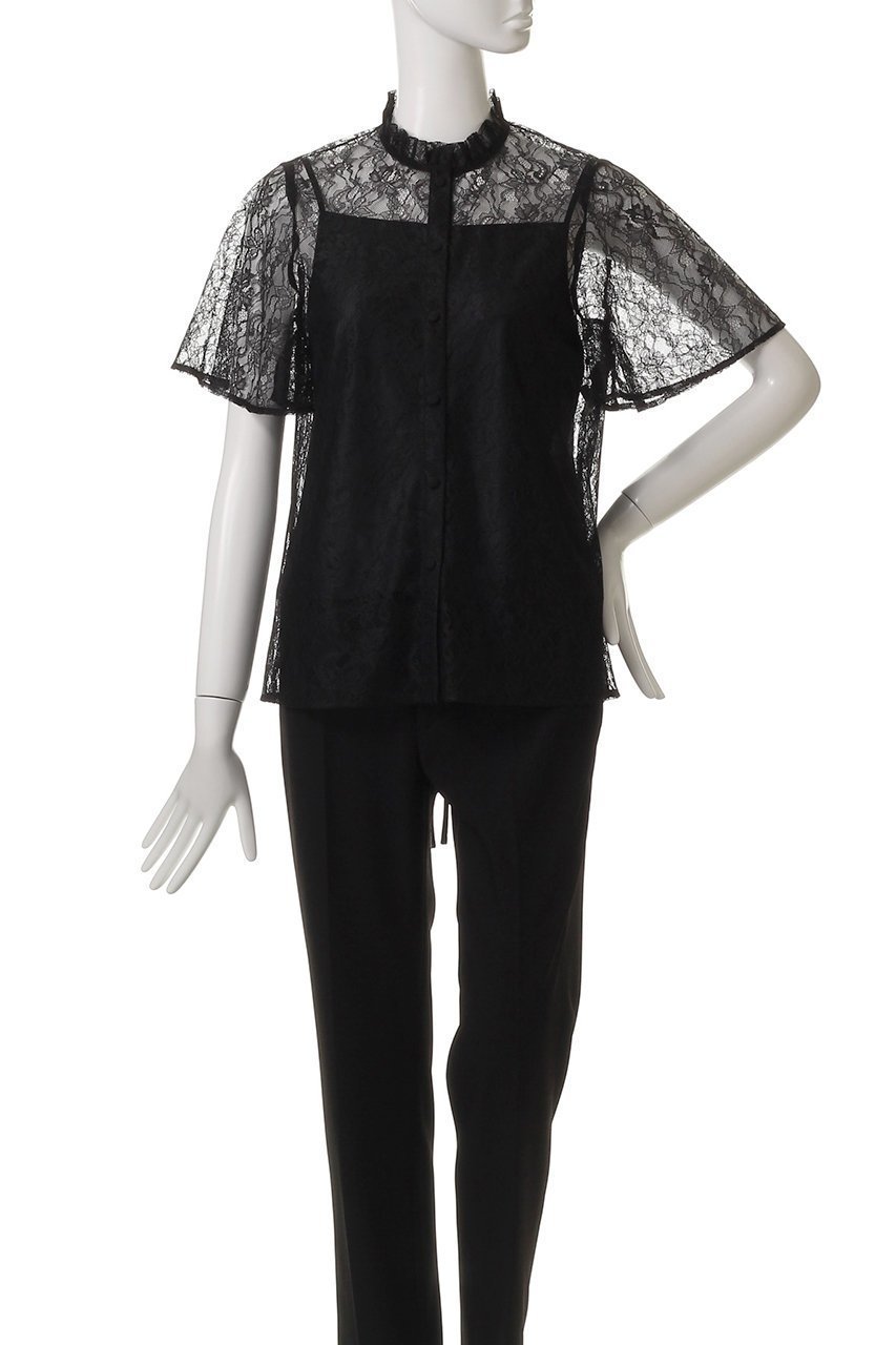 【アルアバイル/allureville】の【Loulou Willoughby】レースリボンフレアスリーブブラウス 人気、トレンドファッション・服の通販 founy(ファニー) 　ファッション　Fashion　レディースファッション　WOMEN　トップス・カットソー　Tops/Tshirt　シャツ/ブラウス　Shirts/Blouses　2025年　2025　ショート　Short　スリーブ　Sleeve　フェミニン　Feminine　フレア　Flare　フロント　Front　リボン　Ribbon　レース　Race　エレガント 上品　Elegant　夏　Summer　A/W・秋冬　Aw・Autumn/Winter・Fw・Fall-Winter　other-6|ID: prp329100004576657 ipo3291000000032412828