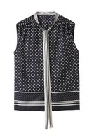 【アルアバイル/allureville】のパネルドットプリントボウタイブラウス 人気、トレンドファッション・服の通販 founy(ファニー) ファッション Fashion レディースファッション WOMEN トップス・カットソー Tops/Tshirt キャミソール / ノースリーブ No Sleeves シャツ/ブラウス Shirts/Blouses 2025年 2025 おすすめ Recommend ストライプ Stripe セットアップ Set Up ドット Dot ノースリーブ No Sleeve 夏 Summer A/W・秋冬 Aw・Autumn/Winter・Fw・Fall-Winter |ID:prp329100004576663