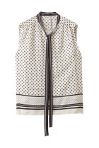 【アルアバイル/allureville】のパネルドットプリントボウタイブラウス ホワイト|ID: prp329100004576663 ipo3291000000035661272