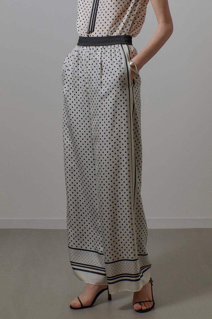 【アルアバイル/allureville】のパネルドットプリントパンツ 人気、トレンドファッション・服の通販 founy(ファニー) 　ファッション　Fashion　レディースファッション　Fashion for Women　パンツ　Pants & Trousers　2025年　2025　2025-2026秋冬・A/W　Autumn/Winter 2025–26 AW25–26　おすすめ　Recommended / Our Picks　ギャザー　Gathered, Ruffled　ストライプ　Stripe, Striped Pattern　セットアップ　Set-Up, Coordinated Outfit　エレガント 上品　Elegant　夏　Summer　A/W・秋冬　Autumn/Winter　other-7|ID: prp329100004576665 ipo3291000000032586801