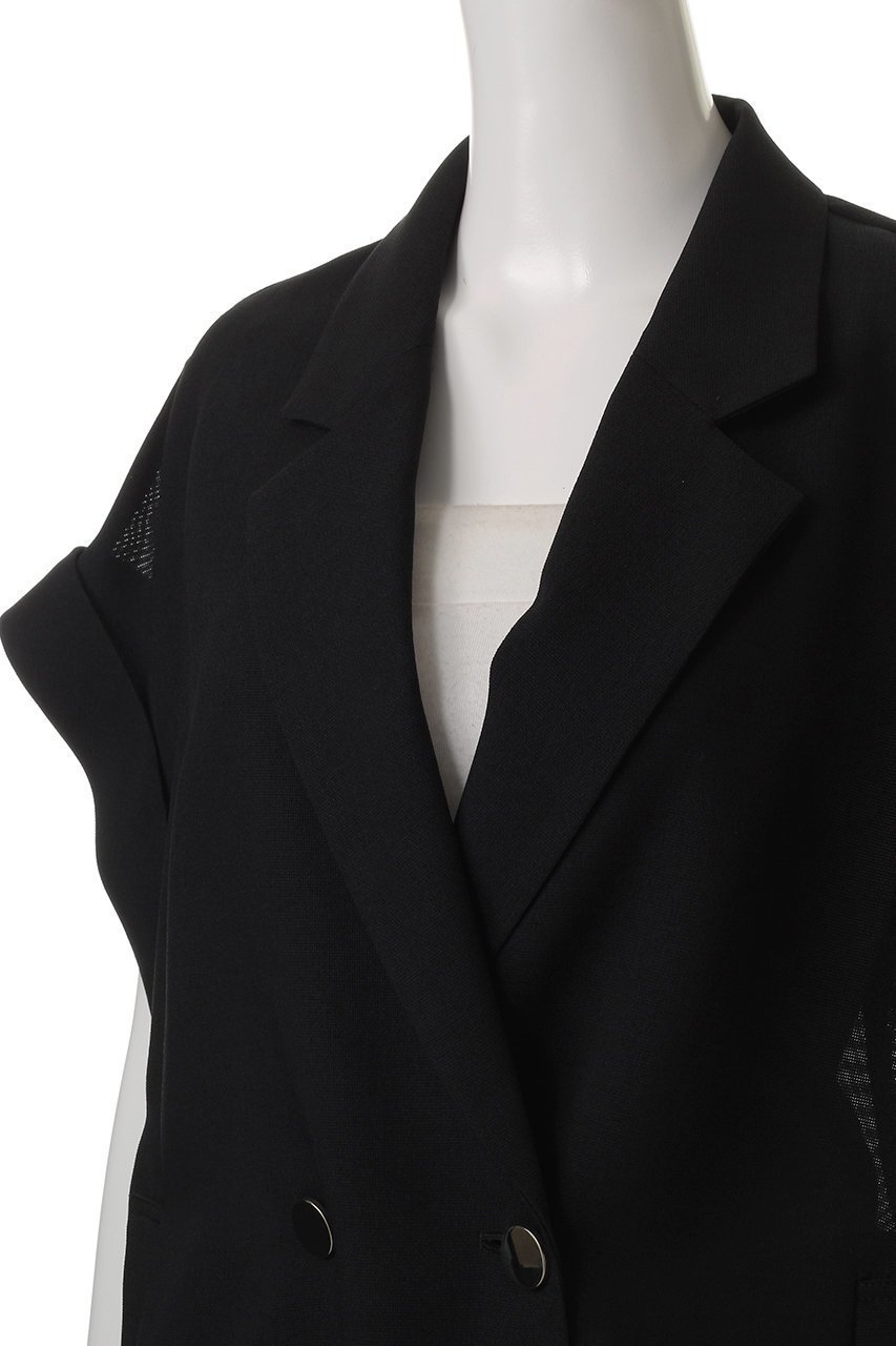 【アルアバイル/allureville】のスラブメッシュフレンチスリーブジャケット 人気、トレンドファッション・服の通販 founy(ファニー) 　ファッション　Fashion　レディースファッション　WOMEN　アウター　Coat Outerwear　ジャケット　Jackets　ジャケット　Jacket　メッシュ　Mesh　エレガント 上品　Elegant　NEW・新作・新着・新入荷　New Arrivals　other-5|ID: prp329100004576666 ipo3291000000032412885