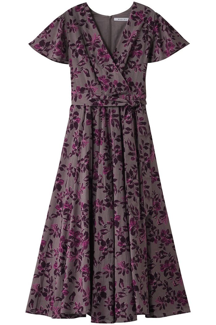 【マルティニーク/martinique】の【MARIHA】マドモアゼルのドレス インテリア・キッズ・メンズ・レディースファッション・服の通販 founy(ファニー) https://founy.com/ ファッション Fashion レディースファッション Fashion for Women ワンピース Dresses フォーマル・パーティードレス・結婚式用ドレス Elegant & Casual Dresses チュニック Tunic Tops & Dresses ジュエリー Jewelry, Accessories スリーブ Sleeve, Long Sleeve / Short Sleeve チュニック Tunic, Long Top ドレス Dress, One-Piece フラワー Flower, Floral フレア Flare, Flared プリント Print, Printed Pattern ロング Long, Long-Length エレガント 上品 Elegant |ID: prp329100004576674 ipo3291000000036178874