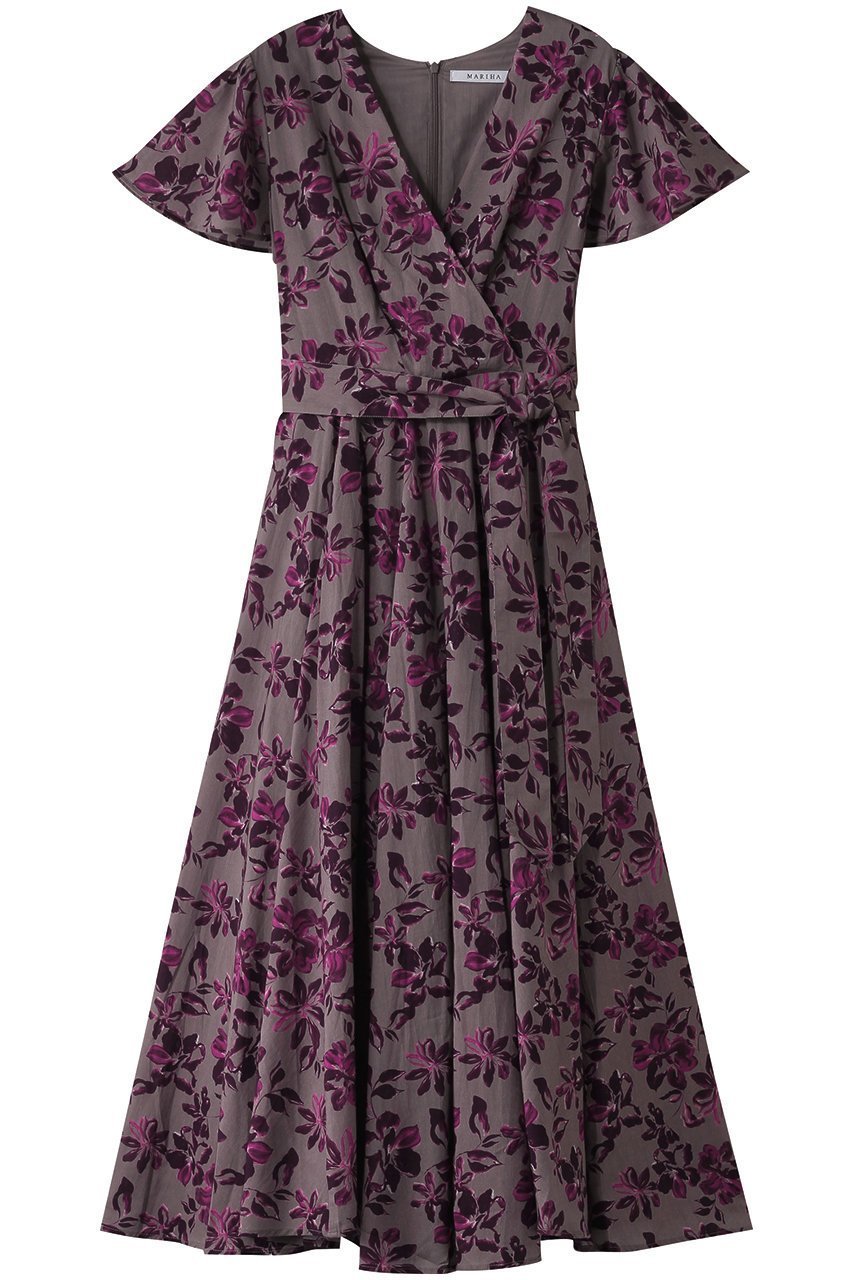 【マルティニーク/martinique】の【MARIHA】マドモアゼルのドレス 人気、トレンドファッション・服の通販 founy(ファニー) 　ファッション　Fashion　レディースファッション　Fashion for Women　ワンピース　Dresses　フォーマル・パーティードレス・結婚式用ドレス　Elegant & Casual Dresses　チュニック　Tunic Tops & Dresses　ジュエリー　Jewelry, Accessories　スリーブ　Sleeve, Long Sleeve / Short Sleeve　チュニック　Tunic, Long Top　ドレス　Dress, One-Piece　フラワー　Flower, Floral　フレア　Flare, Flared　プリント　Print, Printed Pattern　ロング　Long, Long-Length　エレガント 上品　Elegant　 other-1|ID: prp329100004576674 ipo3291000000036178874