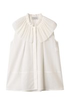 【デパリエ/DEPAREILLE】のVOILE PLEATS COLLAR ノースリーブブラウス ホワイト|ID: prp329100004576698 ipo3291000000032413062