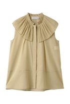 【デパリエ/DEPAREILLE】のVOILE PLEATS COLLAR ノースリーブブラウス イエロー|ID: prp329100004576698 ipo3291000000032413063