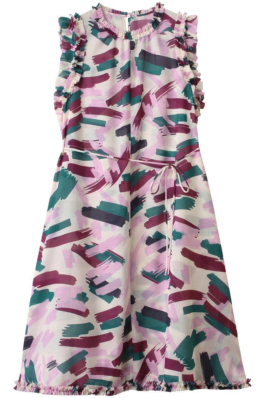 【アルアバイル/allureville】の【Loulou Willoughby】ブラッシュPTワンピース インテリア・キッズ・メンズ・レディースファッション・服の通販 founy(ファニー) 　ファッション　Fashion　レディースファッション　Fashion for Women　ワンピース　Dresses　チュニック　Tunic Tops & Dresses　チュニック　Tunic, Long Top　フェミニン　Feminine, Girly　フリル　Frill, Ruffle　リボン　Ribbon, Bow　ロング　Long, Long-Length　ピンク|ID: prp329100004576705 ipo3291000000036178892