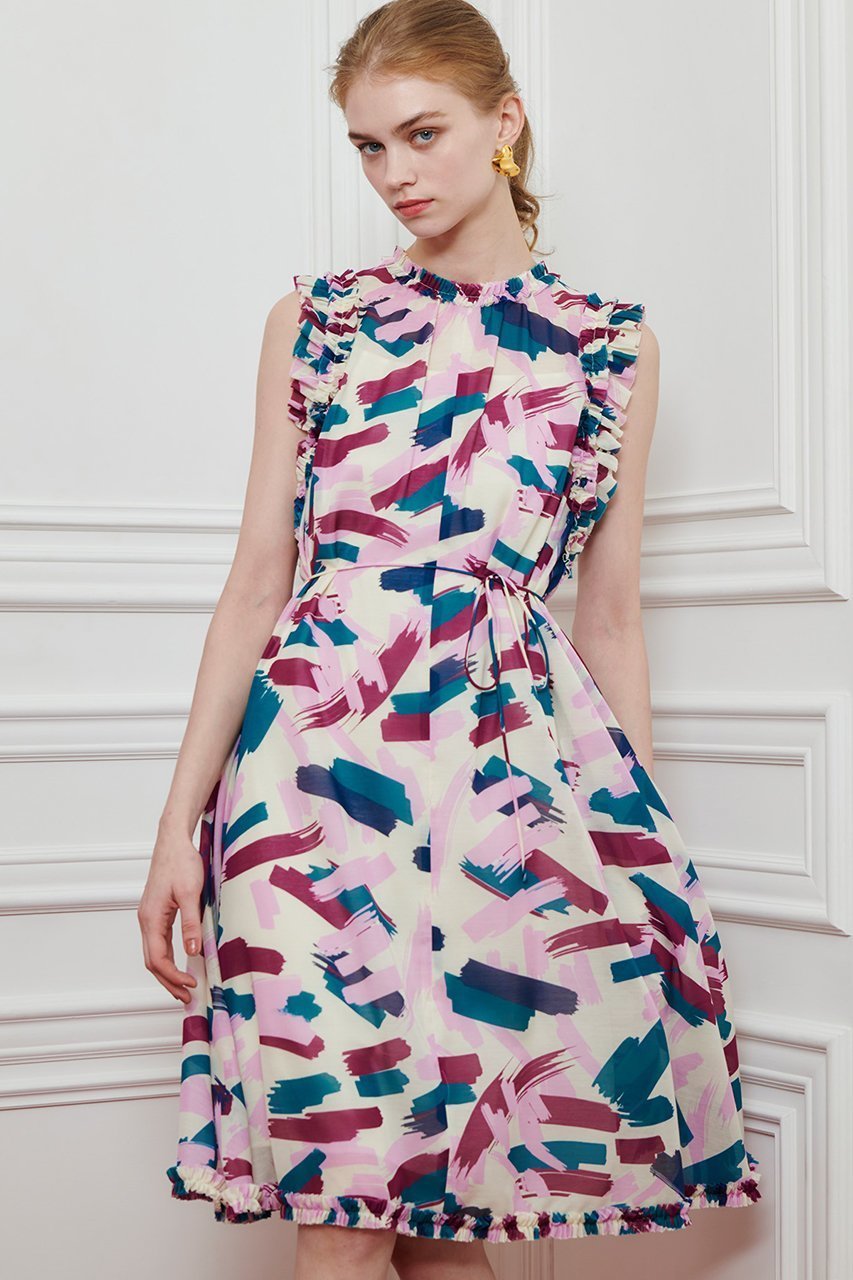 【アルアバイル/allureville】の【Loulou Willoughby】ブラッシュPTワンピース 人気、トレンドファッション・服の通販 founy(ファニー) 　ファッション　Fashion　レディースファッション　Fashion for Women　ワンピース　Dresses　チュニック　Tunic Tops & Dresses　チュニック　Tunic, Long Top　フェミニン　Feminine, Girly　フリル　Frill, Ruffle　リボン　Ribbon, Bow　ロング　Long, Long-Length　other-8|ID: prp329100004576705 ipo3291000000036233968