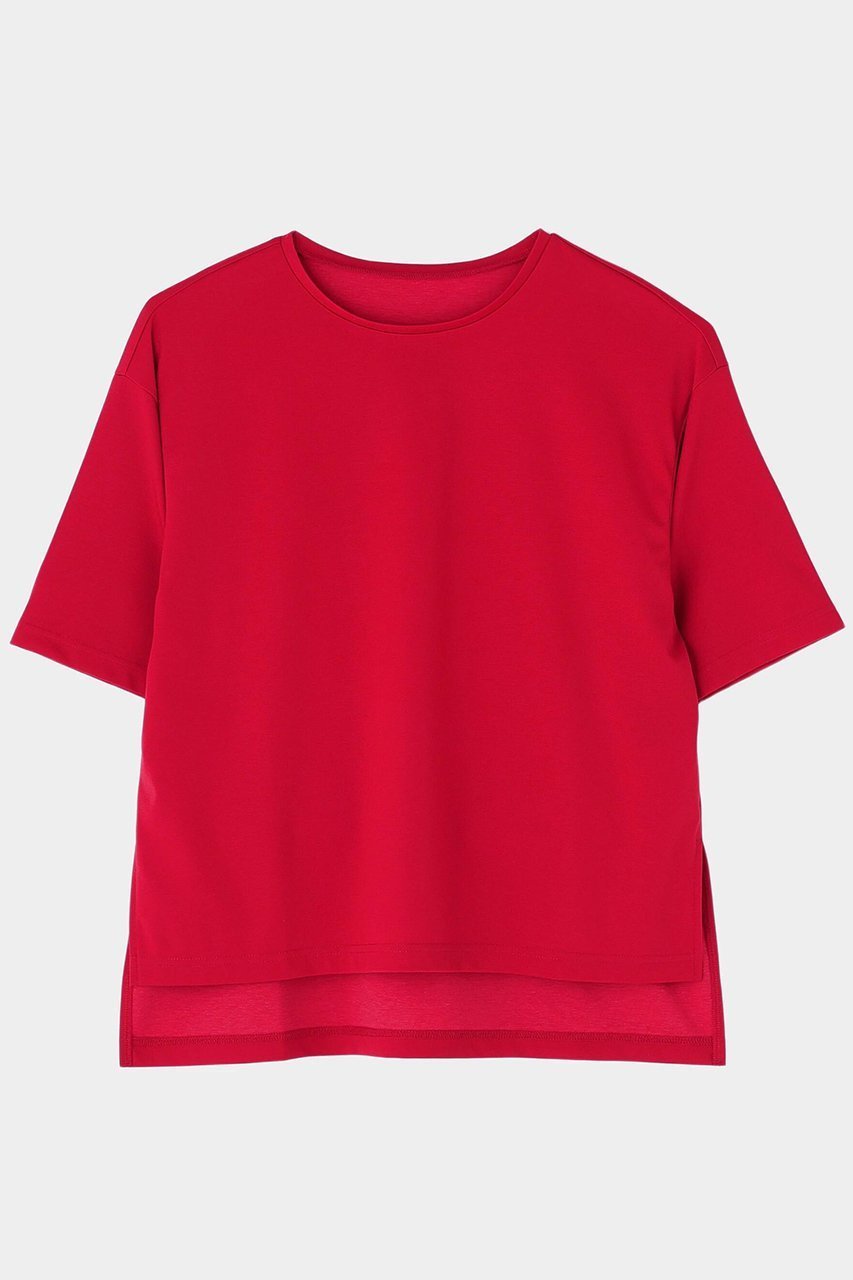 【ル フィル/LE PHIL】のパーフェクトTコンパクトポンチ インテリア・キッズ・メンズ・レディースファッション・服の通販 founy(ファニー) 　ファッション　Fashion　レディースファッション　Fashion for Women　トップス・カットソー　Cut & Sew Tops　シャツ・ブラウス・オフィスカジュアル　Elegant Blouses & Button-Ups　ロングTシャツ・Tシャツ　Longline T-Shirts & Tees　カットソー・ベーシックTシャツ　Cut-and-Sewn Tops / Stretch Tees & Basics　おすすめ　Recommended / Our Picks　コンパクト　Compact, Small Size　ショート　Short, Short Length　シンプル　Simple, Minimal　ジャケット　Jacket, Outerwear　スタンダード　Standard, Basic　ストレッチ　Stretch, Stretchy Fabric　スリット　Slit, Slit Detail　スリーブ　Sleeve, Long Sleeve / Short Sleeve　セットアップ　Set-Up, Coordinated Outfit　フィット　Fit, Slim Fit　ベーシック　Basic, Essential　半袖　Short Sleeve, Half Sleeve　レッド|ID: prp329100004576707 ipo3291000000035488239