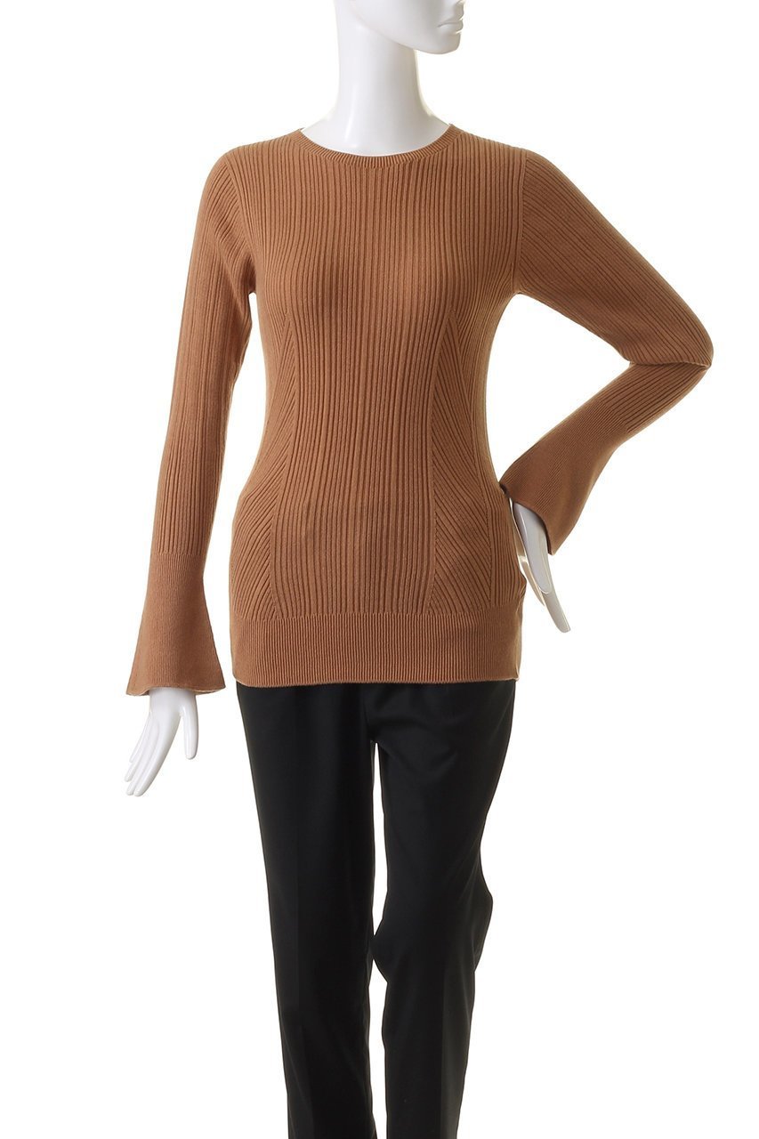 【ネテネ/NETENE】のFIKAランダムリブニット ロングフレアスリーブ 人気、トレンドファッション・服の通販 founy(ファニー) 　ファッション　Fashion　レディースファッション　WOMEN　トップス・カットソー　Tops/Tshirt　ニット　Knit Tops　シャツ/ブラウス　Shirts/Blouses　ロング / Tシャツ　T-Shirts　カットソー　Cut and Sewn　インナー　Inner　シンプル　Simple　スリーブ　Sleeve　フレア　Flare　フロント　Front　リブニット　Rib Knit　ロング　Long　other-2|ID: prp329100004576708 ipo3291000000032413144