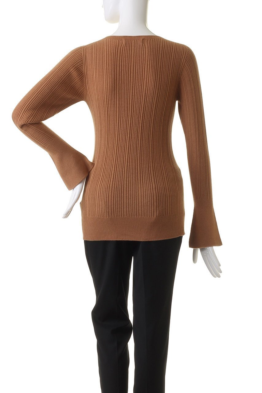 【ネテネ/NETENE】のFIKAランダムリブニット ロングフレアスリーブ 人気、トレンドファッション・服の通販 founy(ファニー) 　ファッション　Fashion　レディースファッション　WOMEN　トップス・カットソー　Tops/Tshirt　ニット　Knit Tops　シャツ/ブラウス　Shirts/Blouses　ロング / Tシャツ　T-Shirts　カットソー　Cut and Sewn　インナー　Inner　シンプル　Simple　スリーブ　Sleeve　フレア　Flare　フロント　Front　リブニット　Rib Knit　ロング　Long　other-4|ID: prp329100004576708 ipo3291000000032413146