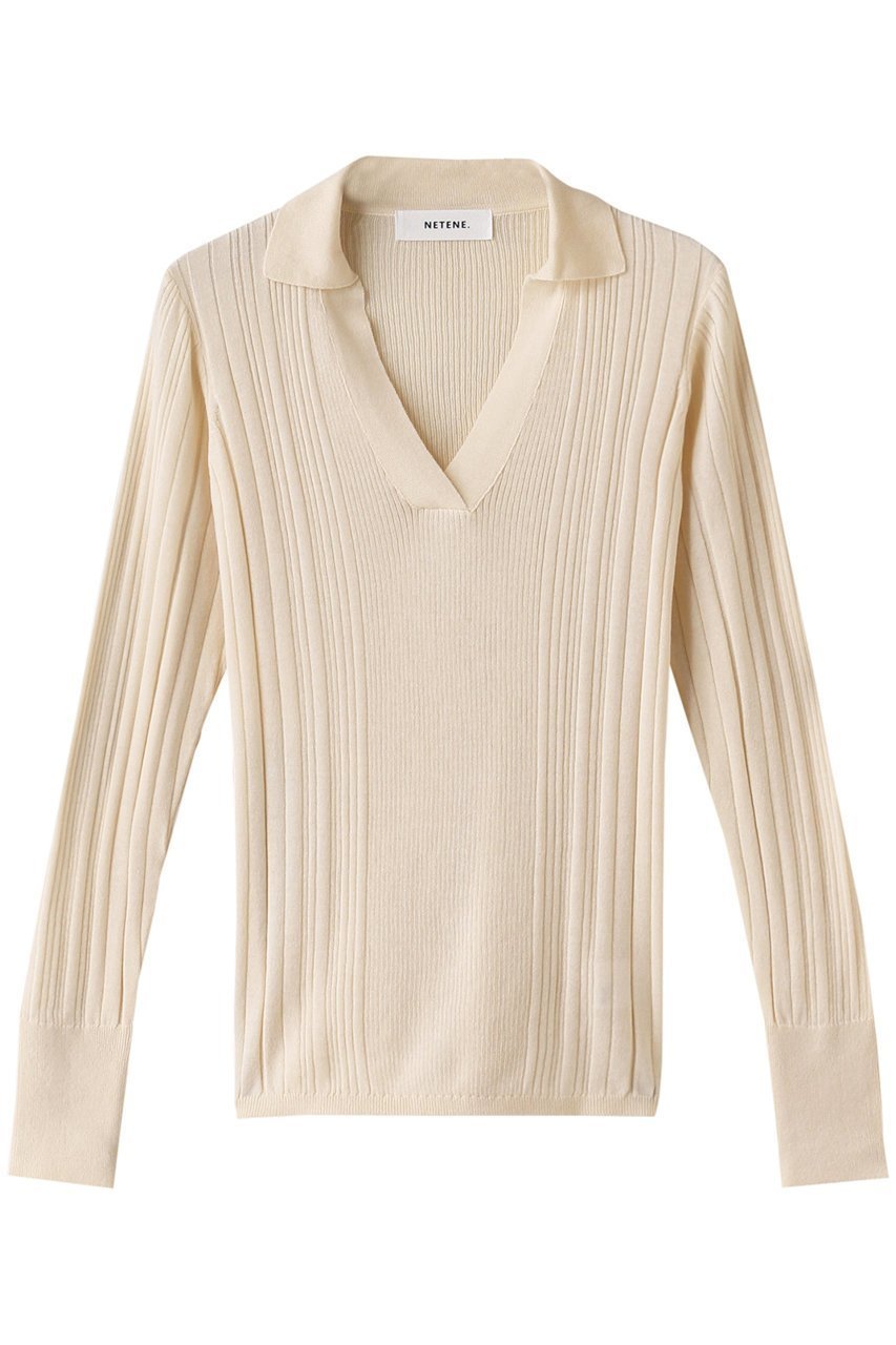 【ネテネ/NETENE】のFIKAランダムリブニットポロ 人気、トレンドファッション・服の通販 founy(ファニー) 　ファッション　Fashion　レディースファッション　WOMEN　トップス・カットソー　Tops/Tshirt　ニット　Knit Tops　プルオーバー　Pullover　インナー　Inner　ランダム　Random　リブニット　Rib Knit　リラックス　Relax　再入荷　Restock/Back In Stock/Re Arrival　 other-1|ID: prp329100004576710 ipo3291000000032413162