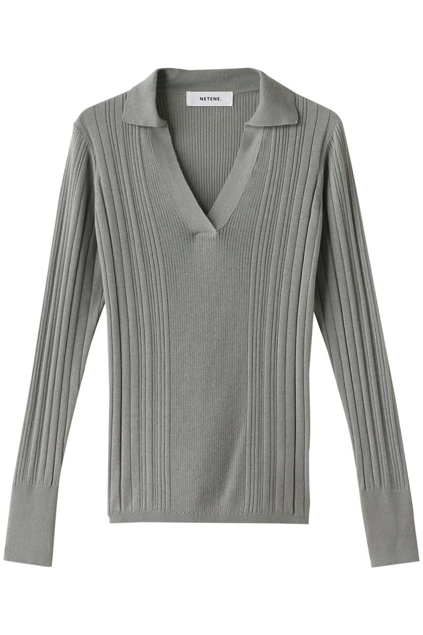 【ネテネ/NETENE】のFIKAランダムリブニットポロ インテリア・キッズ・メンズ・レディースファッション・服の通販 founy(ファニー) 　ファッション　Fashion　レディースファッション　WOMEN　トップス・カットソー　Tops/Tshirt　ニット　Knit Tops　プルオーバー　Pullover　インナー　Inner　ランダム　Random　リブニット　Rib Knit　リラックス　Relax　再入荷　Restock/Back In Stock/Re Arrival　オリーブ|ID: prp329100004576710 ipo3291000000032413164