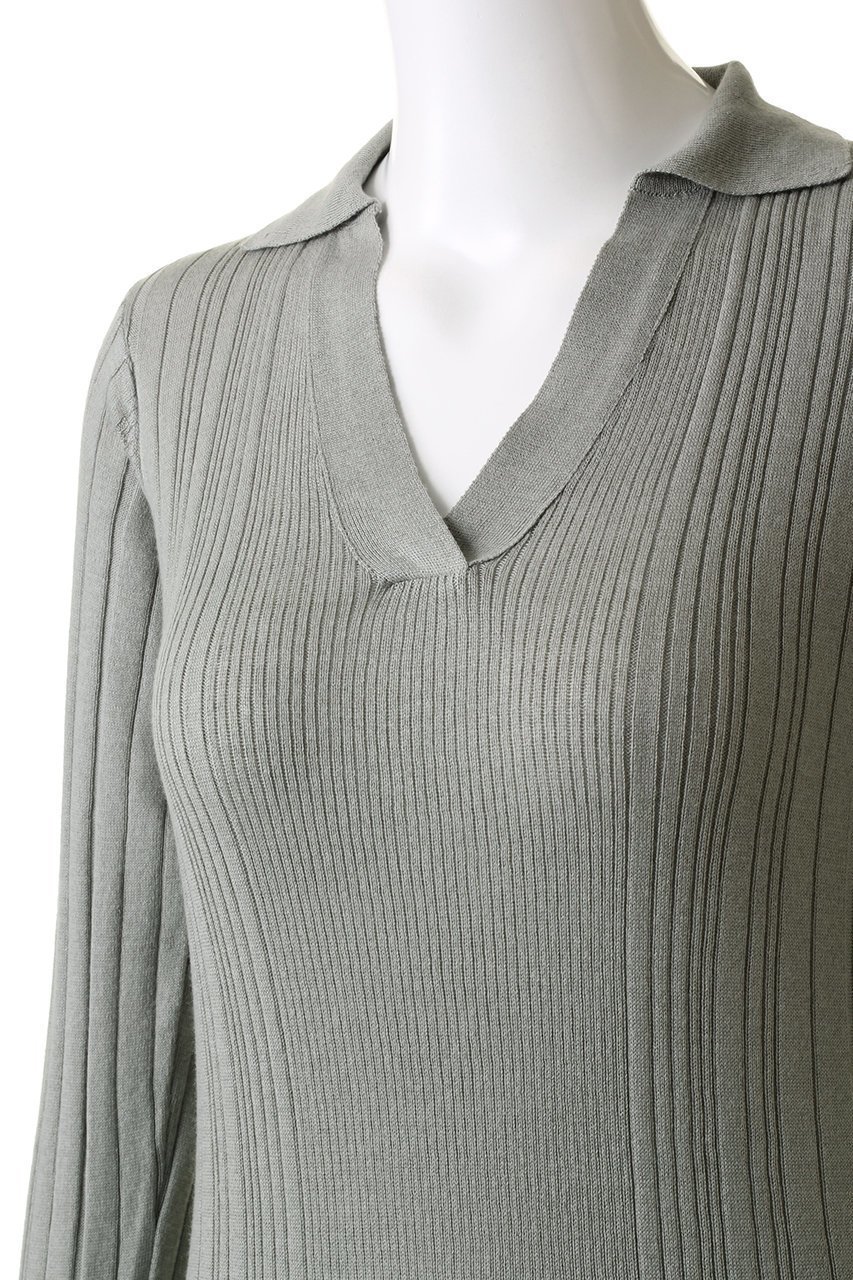 【ネテネ/NETENE】のFIKAランダムリブニットポロ 人気、トレンドファッション・服の通販 founy(ファニー) 　ファッション　Fashion　レディースファッション　WOMEN　トップス・カットソー　Tops/Tshirt　ニット　Knit Tops　プルオーバー　Pullover　インナー　Inner　ランダム　Random　リブニット　Rib Knit　リラックス　Relax　再入荷　Restock/Back In Stock/Re Arrival　other-5|ID: prp329100004576710 ipo3291000000032413170