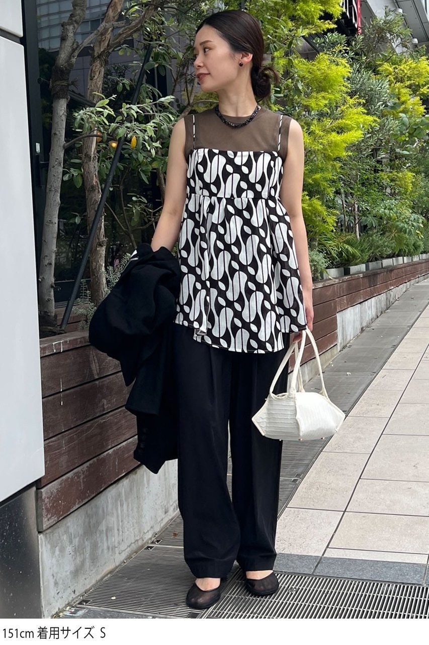 【スタニングルアー/STUNNING LURE】のバティックプリントブラウス 人気、トレンドファッション・服の通販 founy(ファニー) 　ファッション　Fashion　レディースファッション　Fashion for Women　トップス・カットソー　Cut & Sew Tops　シャツ・ブラウス・オフィスカジュアル　Elegant Blouses & Button-Ups　キャミソール　Camisole, Spaghetti Strap Top　シアー　Sheer, See-Through　ショート　Short, Short Length　スリーブ　Sleeve, Long Sleeve / Short Sleeve　モダン　Modern, Contemporary　モチーフ　Motif, Design Theme　ラップ　Wrap, Wrap Design　other-6|ID: prp329100004577553 ipo3291000000032732480