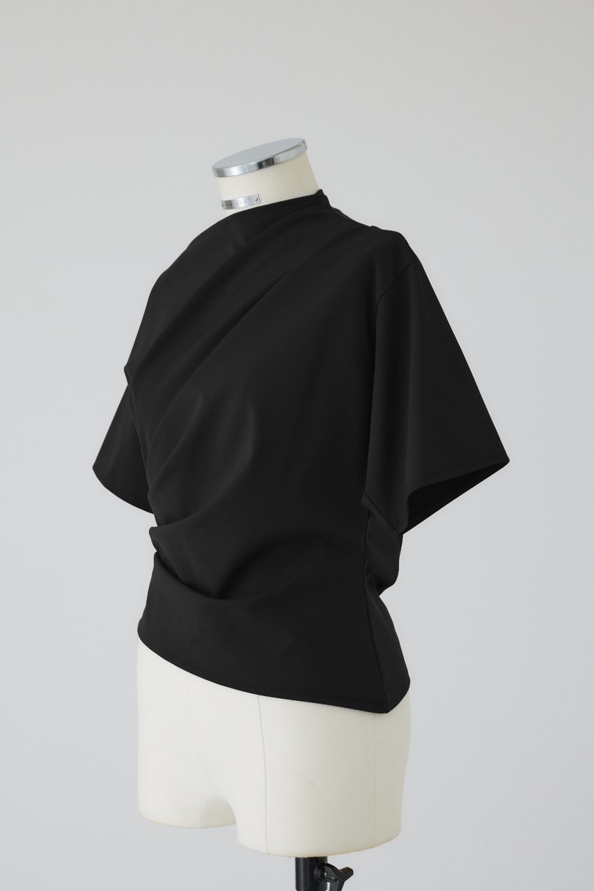 【リムアーク/RIM.ARK】のAsymmetry tuck cut tops/トップス 人気、トレンドファッション・服の通販 founy(ファニー) 　ファッション　Fashion　レディースファッション　Fashion for Women　トップス・カットソー　Cut & Sew Tops　シャツ・ブラウス・オフィスカジュアル　Elegant Blouses & Button-Ups　ロングTシャツ・Tシャツ　Longline T-Shirts & Tees　カットソー・ベーシックTシャツ　Cut-and-Sewn Tops / Stretch Tees & Basics　アシンメトリー　Asymmetrical Style　カットソー　Cut and Sewn Top　ショート　Short, Short Length　スマート　Smart, Elegant　スリーブ　Sleeve, Long Sleeve / Short Sleeve　セットアップ　Set-Up, Coordinated Outfit　ドレープ　Drape, Draping Fabric　モダン　Modern, Contemporary　other-2|ID: prp329100004577576 ipo3291000000035790235