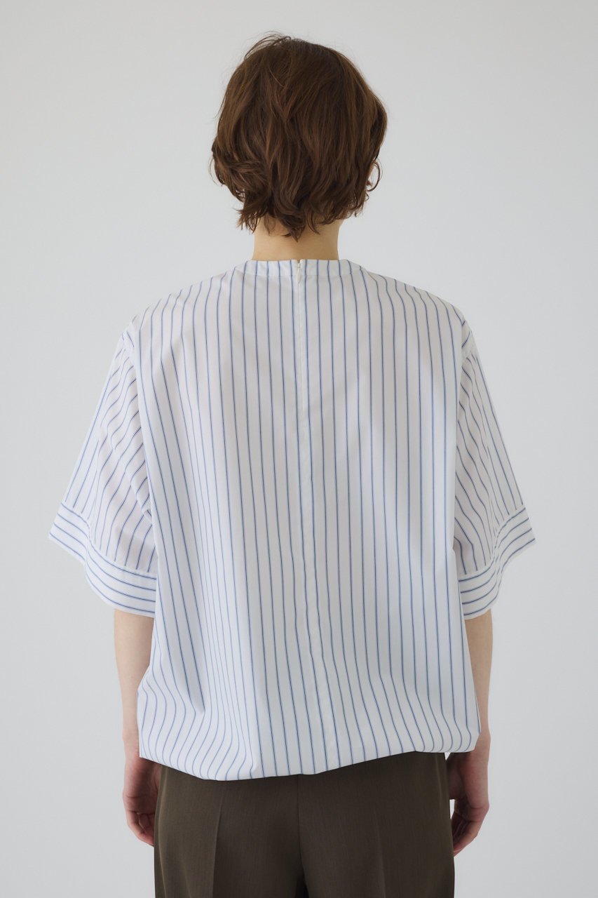 【リムアーク/RIM.ARK】の【6/18 10:00販売開始】Drawstring big tops/トップス 人気、トレンドファッション・服の通販 founy(ファニー) 　ファッション　Fashion　レディースファッション　WOMEN　トップス・カットソー　Tops/Tshirt　シャツ/ブラウス　Shirts/Blouses　ロング / Tシャツ　T-Shirts　カットソー　Cut and Sewn　ショート　Short　シンプル　Simple　ストライプ　Stripe　スリーブ　Sleeve　バルーン　Balloon　リラックス　Relax　夏　Summer　NEW・新作・新着・新入荷　New Arrivals　other-5|ID: prp329100004577578 ipo3291000000032423384