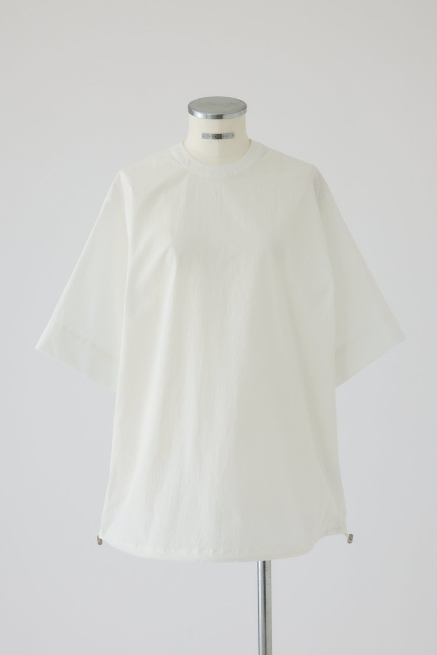【リムアーク/RIM.ARK】の【6/18 10:00販売開始】Drawstring big tops/トップス インテリア・キッズ・メンズ・レディースファッション・服の通販 founy(ファニー) 　ファッション　Fashion　レディースファッション　WOMEN　トップス・カットソー　Tops/Tshirt　シャツ/ブラウス　Shirts/Blouses　ロング / Tシャツ　T-Shirts　カットソー　Cut and Sewn　ショート　Short　シンプル　Simple　ストライプ　Stripe　スリーブ　Sleeve　バルーン　Balloon　リラックス　Relax　夏　Summer　NEW・新作・新着・新入荷　New Arrivals　ホワイト|ID: prp329100004577578 ipo3291000000032452300