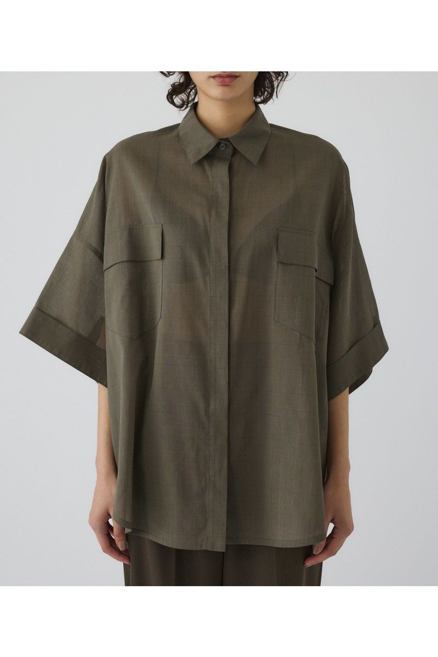 【リムアーク/RIM.ARK】の【6/18 10:00販売開始】Oversized check pattern SH/シャツ インテリア・キッズ・メンズ・レディースファッション・服の通販 founy(ファニー) 　ファッション　Fashion　レディースファッション　WOMEN　トップス・カットソー　Tops/Tshirt　シャツ/ブラウス　Shirts/Blouses　エアリー　Airy　クラシカル　Classical　ショート　Short　スリーブ　Sleeve　チェック　Check　バランス　Balance　NEW・新作・新着・新入荷　New Arrivals　柄ブラウン|ID: prp329100004577583 ipo3291000000032423406