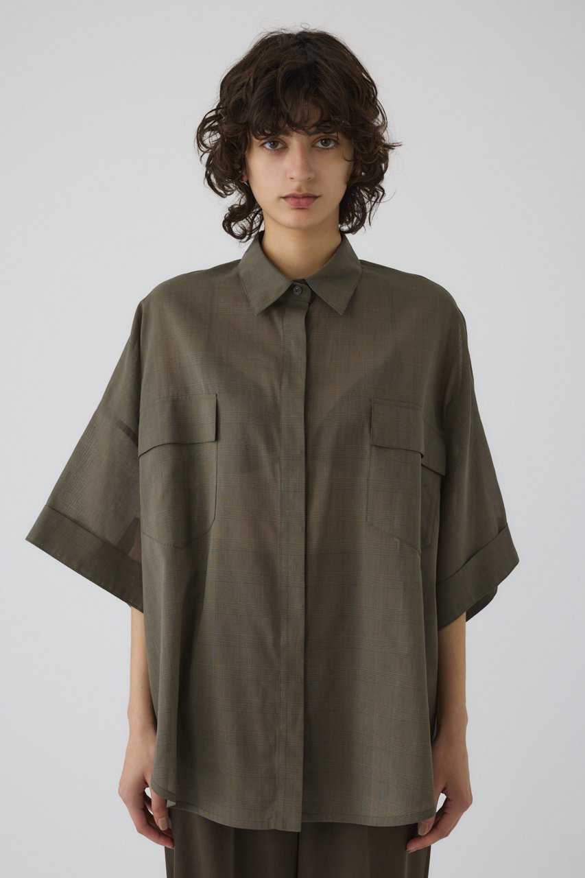 【リムアーク/RIM.ARK】のOversized check pattern SH/シャツ 人気、トレンドファッション・服の通販 founy(ファニー) 　ファッション　Fashion　レディースファッション　Fashion for Women　トップス・カットソー　Cut & Sew Tops　シャツ・ブラウス・オフィスカジュアル　Elegant Blouses & Button-Ups　エアリー　Airy Texture　クラシカル　Classical, Vintage-Inspired　ショート　Short, Short Length　スリーブ　Sleeve, Long Sleeve / Short Sleeve　チェック　Check, Plaid, Tartan　バランス　Balance, Style Balance　 other-1|ID: prp329100004577583 ipo3291000000035790246