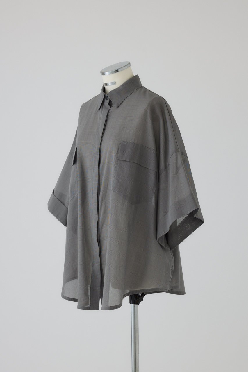 【リムアーク/RIM.ARK】のOversized check pattern SH/シャツ 人気、トレンドファッション・服の通販 founy(ファニー) 　ファッション　Fashion　レディースファッション　Fashion for Women　トップス・カットソー　Cut & Sew Tops　シャツ・ブラウス・オフィスカジュアル　Elegant Blouses & Button-Ups　エアリー　Airy Texture　クラシカル　Classical, Vintage-Inspired　ショート　Short, Short Length　スリーブ　Sleeve, Long Sleeve / Short Sleeve　チェック　Check, Plaid, Tartan　バランス　Balance, Style Balance　other-2|ID: prp329100004577583 ipo3291000000035790249