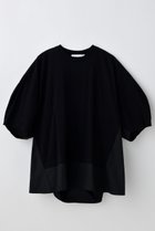 【ナゴンスタンス/nagonstans】のソフト天竺 WovenコンビT/SH Tシャツ 人気、トレンドファッション・服の通販 founy(ファニー) ファッション Fashion レディースファッション Ladies' Fashion Online トップス・カットソー Tops/Tshirt シャツ/ブラウス Shirts/Blouses ロング / Tシャツ T-Shirts カットソー Cut and Sewn カットソー Cut And Sew コンビ Combination ショート Short スリーブ Sleeve リラックス Relax 再入荷 Restock/Back In Stock/Re Arrival thumbnail Black|ID: prp329100004577585 ipo3291000000032423424