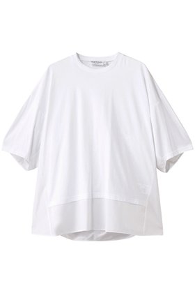 【ナゴンスタンス/nagonstans】のソフト天竺 WovenコンビT/SH Tシャツ 人気、トレンドファッション・服の通販 founy(ファニー) ファッション Fashion レディースファッション Fashion for Women トップス・カットソー Cut & Sew Tops シャツ・ブラウス・オフィスカジュアル Elegant Blouses & Button-Ups ロングTシャツ・Tシャツ Longline T-Shirts & Tees カットソー・ベーシックTシャツ Cut-and-Sewn Tops / Stretch Tees & Basics カットソー Cut and Sewn Top コンビ Combo, Combination Style ショート Short, Short Length スリーブ Sleeve, Long Sleeve / Short Sleeve リラックス Relax, Relaxed Fit |ID:prp329100004577585