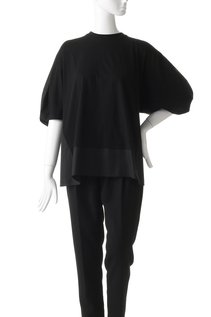 【ナゴンスタンス/nagonstans】のソフト天竺 WovenコンビT/SH Tシャツ 人気、トレンドファッション・服の通販 founy(ファニー) 　ファッション　Fashion　レディースファッション　Fashion for Women　トップス・カットソー　Cut & Sew Tops　シャツ・ブラウス・オフィスカジュアル　Elegant Blouses & Button-Ups　ロングTシャツ・Tシャツ　Longline T-Shirts & Tees　カットソー・ベーシックTシャツ　Cut-and-Sewn Tops / Stretch Tees & Basics　カットソー　Cut and Sewn Top　コンビ　Combo, Combination Style　ショート　Short, Short Length　スリーブ　Sleeve, Long Sleeve / Short Sleeve　リラックス　Relax, Relaxed Fit　other-2|ID: prp329100004577585 ipo3291000000035790263