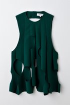 【エンフォルド/ENFOLD】のTONE-HOLE VEST/ベスト 人気、トレンドファッション・服の通販 founy(ファニー) ファッション Fashion レディースファッション Ladies' Fashion Online アウター Coat Outerwear ジャケット Jackets インナー Inner ジャケット Jacket プリーツ Pleats ベスト Vest モチーフ Motif 今季 This Season 再入荷 Restock/Back In Stock/Re Arrival thumbnail ダークグリーン|ID: prp329100004577595 ipo3291000000032423467