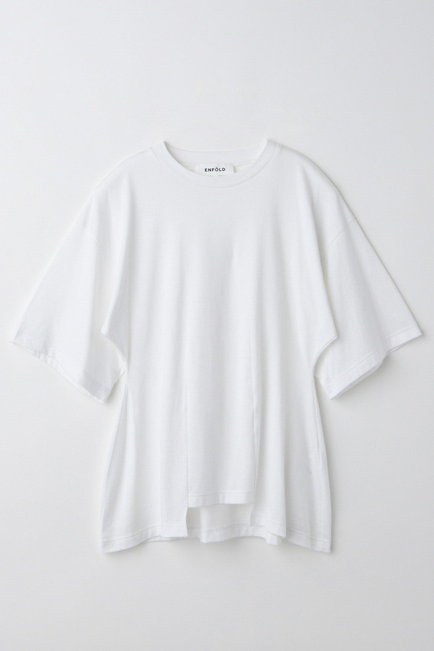 【エンフォルド/ENFOLD】のSHAPE T-SHIRT/Tシャツ 人気、トレンドファッション・服の通販 founy(ファニー) 　ファッション　Fashion　レディースファッション　Ladies' Fashion Online　トップス・カットソー　Tops/Tshirt　シャツ/ブラウス　Shirts/Blouses　ロング / Tシャツ　T-Shirts　カットソー　Cut and Sewn　シェイプ　Shape　ショート　Short　スリーブ　Sleeve　リラックス　Relax　エレガント 上品　Elegant　再入荷　Restock/Back In Stock/Re Arrival　 other-1|ID: prp329100004577598 ipo3291000000032423476