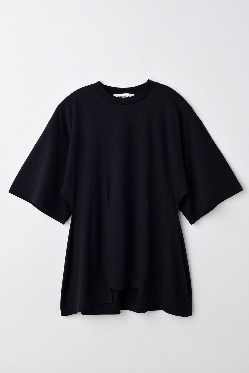 【エンフォルド/ENFOLD】のSHAPE T-SHIRT/Tシャツ インテリア・キッズ・メンズ・レディースファッション・服の通販 founy(ファニー) 　ファッション　Fashion　レディースファッション　Ladies' Fashion Online　トップス・カットソー　Tops/Tshirt　シャツ/ブラウス　Shirts/Blouses　ロング / Tシャツ　T-Shirts　カットソー　Cut and Sewn　シェイプ　Shape　ショート　Short　スリーブ　Sleeve　リラックス　Relax　エレガント 上品　Elegant　再入荷　Restock/Back In Stock/Re Arrival　ダークネイビー|ID: prp329100004577598 ipo3291000000032423481