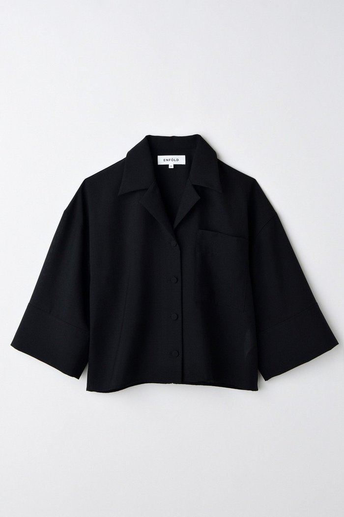 【エンフォルド/ENFOLD】のOPEN-COLLAR CROPPED SHIRTS/シャツ インテリア・キッズ・メンズ・レディースファッション・服の通販 founy(ファニー) https://founy.com/ ファッション Fashion レディースファッション Ladies' Fashion Online トップス・カットソー Tops/Tshirt シャツ/ブラウス Shirts/Blouses おすすめ Recommend クロップド Cropped ストレート Straight スリーブ Sleeve セットアップ Set Up バランス Balance ロング Long エレガント 上品 Elegant 再入荷 Restock/Back In Stock/Re Arrival |ID: prp329100004577603 ipo3291000000032423499