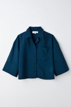 【エンフォルド/ENFOLD】のOPEN-COLLAR CROPPED SHIRTS/シャツ 人気、トレンドファッション・服の通販 founy(ファニー) ファッション Fashion レディースファッション Ladies' Fashion Online トップス・カットソー Tops/Tshirt シャツ/ブラウス Shirts/Blouses おすすめ Recommend クロップド Cropped ストレート Straight スリーブ Sleeve セットアップ Set Up バランス Balance ロング Long エレガント 上品 Elegant 再入荷 Restock/Back In Stock/Re Arrival thumbnail ダークブルー|ID: prp329100004577603 ipo3291000000032423502