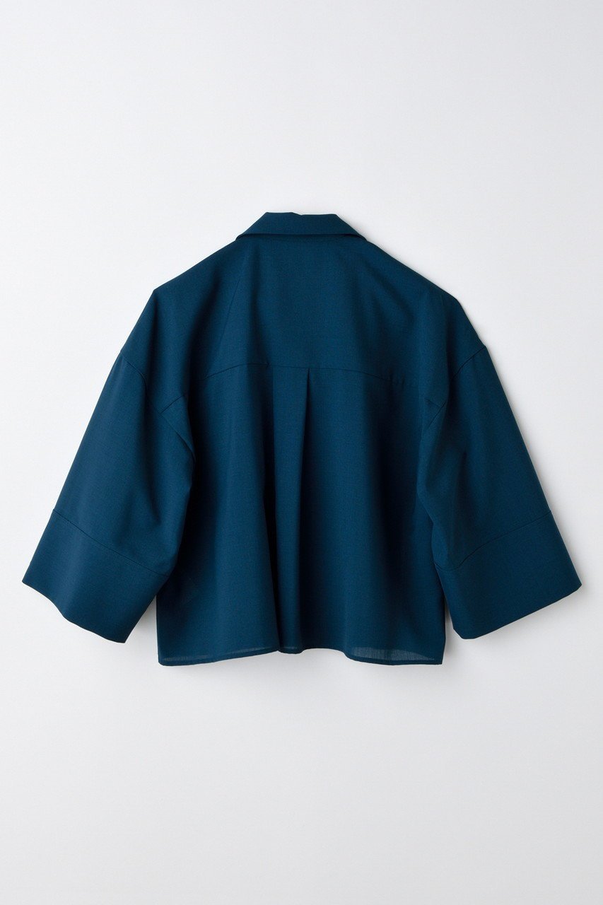 【エンフォルド/ENFOLD】のOPEN-COLLAR CROPPED SHIRTS/シャツ 人気、トレンドファッション・服の通販 founy(ファニー) 　ファッション　Fashion　レディースファッション　Ladies' Fashion Online　トップス・カットソー　Tops/Tshirt　シャツ/ブラウス　Shirts/Blouses　おすすめ　Recommend　クロップド　Cropped　ストレート　Straight　スリーブ　Sleeve　セットアップ　Set Up　バランス　Balance　ロング　Long　エレガント 上品　Elegant　再入荷　Restock/Back In Stock/Re Arrival　other-2|ID: prp329100004577603 ipo3291000000032423504