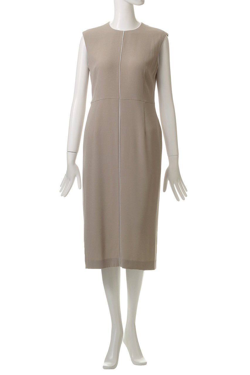 【ベイジ,/BEIGE,】のCINDY(シンディ)/クルーネックノースリーブワンピース 人気、トレンドファッション・服の通販 founy(ファニー) 　ファッション　Fashion　レディースファッション　Fashion for Women　ワンピース　Dresses　チュニック　Tunic Tops & Dresses　2025年　2025　2025-2026秋冬・A/W　Autumn/Winter 2025–26 AW25–26　オケージョン　Occasion Wear　ジャケット　Jacket, Outerwear　センター　Center, Center Line　チュニック　Tunic, Long Top　パイピング　Piping, Trim Design　ファブリック　Fabric, Textile　ロング　Long, Long-Length　エレガント 上品　Elegant　A/W・秋冬　Autumn/Winter　other-2|ID: prp329100004577630 ipo3291000000032423722