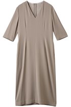 【ベイジ,/BEIGE,】のCINDY(シンディ)/Vネックハーフスリーブワンピース Taupe × White|ID: prp329100004577631 ipo3291000000032423735
