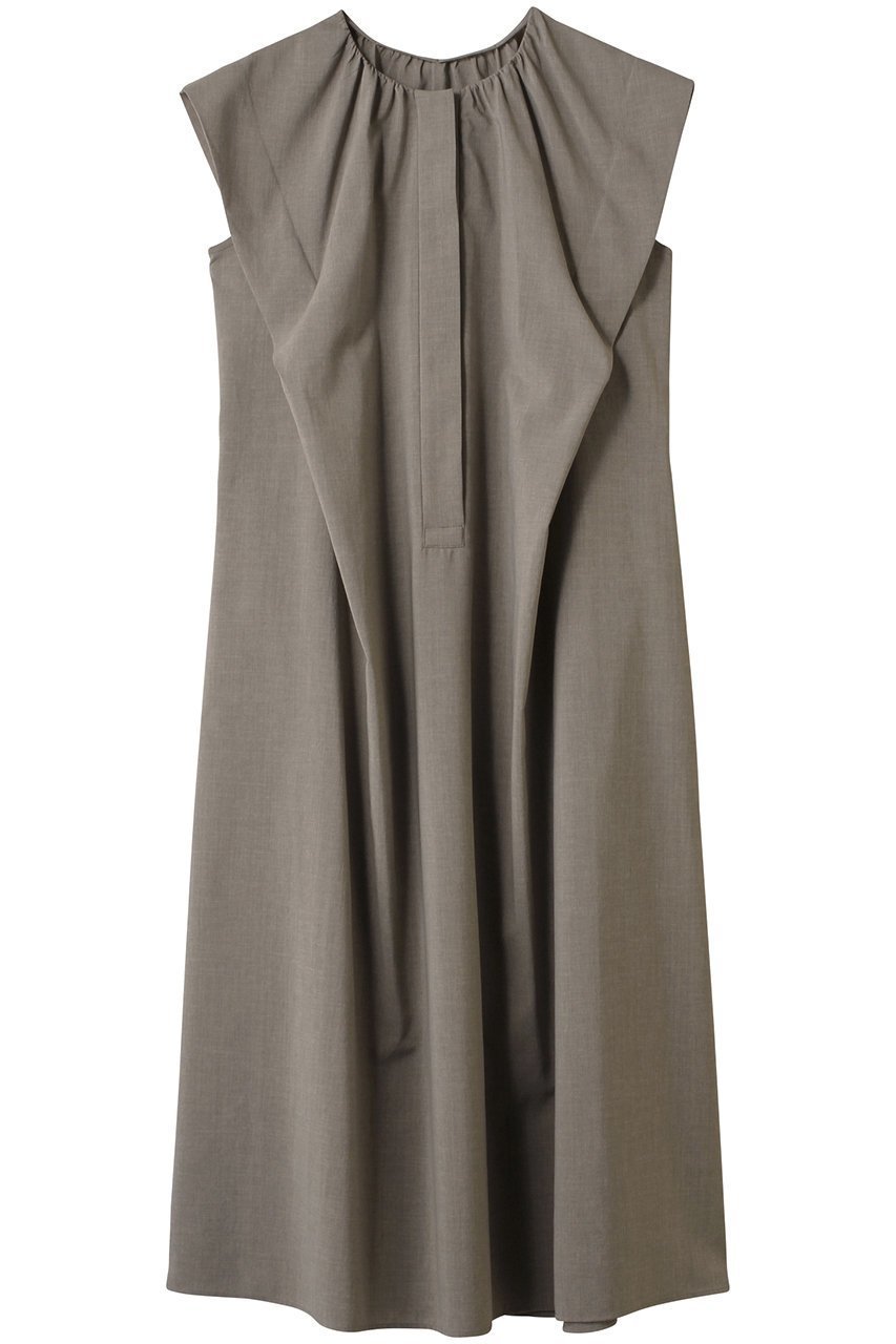 【ベイジ,/BEIGE,】のBATEAU(バトー)/フレンチスリーブAラインタックワンピース インテリア・キッズ・メンズ・レディースファッション・服の通販 founy(ファニー) 　ファッション　Fashion　レディースファッション　Fashion for Women　ワンピース　Dresses　チュニック　Tunic Tops & Dresses　2025年　2025　2025-2026秋冬・A/W　Autumn/Winter 2025–26 AW25–26　スリーブ　Sleeve, Long Sleeve / Short Sleeve　チュニック　Tunic, Long Top　フレンチ　French, French Style　ロング　Long, Long-Length　ビジネス 仕事 通勤　Business / Work / Commuting　旅行　Travel　A/W・秋冬　Autumn/Winter　Taupe|ID: prp329100004577633 ipo3291000000032423747