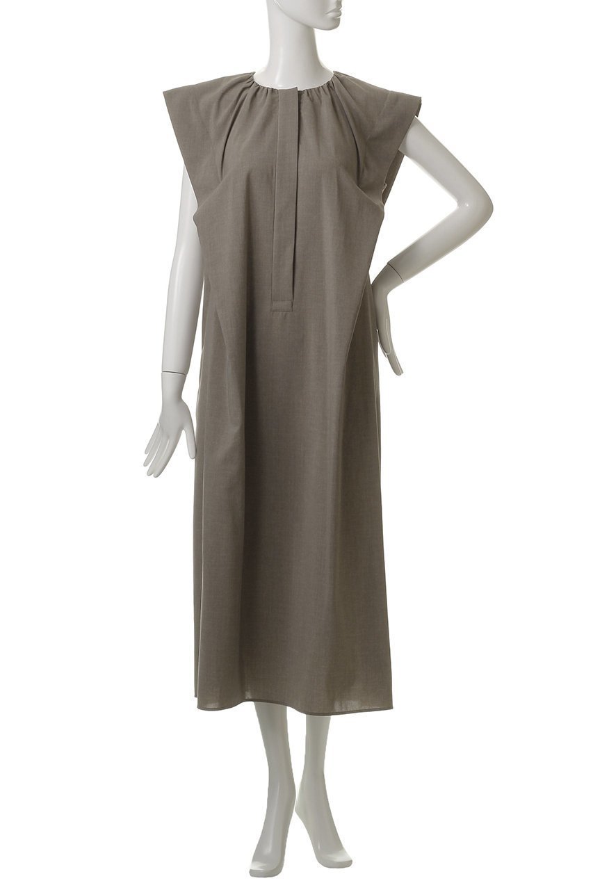 【ベイジ,/BEIGE,】のBATEAU(バトー)/フレンチスリーブAラインタックワンピース 人気、トレンドファッション・服の通販 founy(ファニー) 　ファッション　Fashion　レディースファッション　Fashion for Women　ワンピース　Dresses　チュニック　Tunic Tops & Dresses　2025年　2025　2025-2026秋冬・A/W　Autumn/Winter 2025–26 AW25–26　スリーブ　Sleeve, Long Sleeve / Short Sleeve　チュニック　Tunic, Long Top　フレンチ　French, French Style　ロング　Long, Long-Length　ビジネス 仕事 通勤　Business / Work / Commuting　旅行　Travel　A/W・秋冬　Autumn/Winter　other-2|ID: prp329100004577633 ipo3291000000032423749
