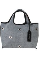 【スリーワン フィリップリム/3.1 Phillip Lim】のDENIM MINI MARKET WITH GROMMETS トートバッグ 人気、トレンドファッション・服の通販 founy(ファニー) ファッション Fashion レディースファッション Fashion for Women バッグ Bags ウォッシュ Washed Finish シルバー Silver, Metallic Silver スタッズ Studs, Metal Accents 旅行 Travel |ID:prp329100004577644