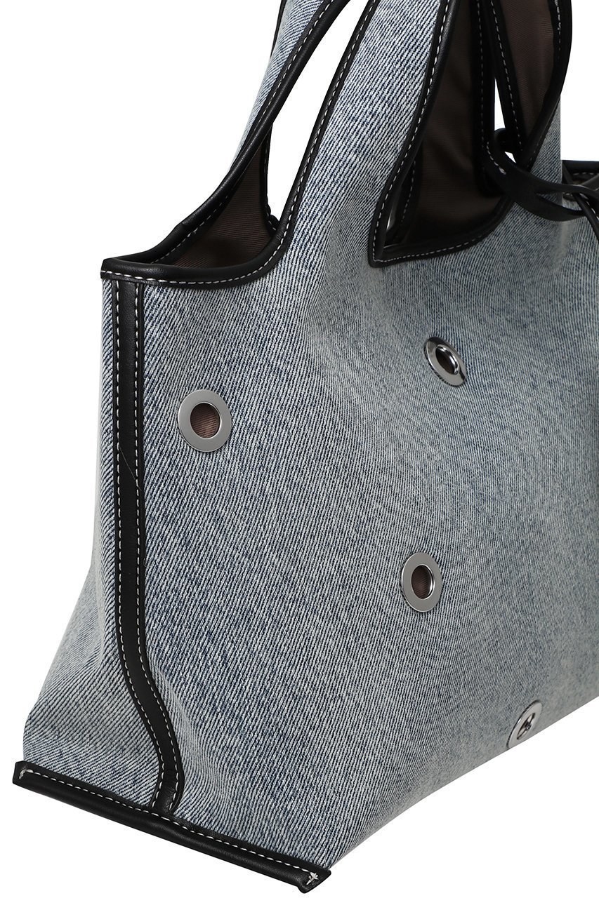 【スリーワン フィリップリム/3.1 Phillip Lim】のDENIM MINI MARKET WITH GROMMETS トートバッグ 人気、トレンドファッション・服の通販 founy(ファニー) 　ファッション　Fashion　レディースファッション　Fashion for Women　バッグ　Bags　ウォッシュ　Washed Finish　シルバー　Silver, Metallic Silver　スタッズ　Studs, Metal Accents　旅行　Travel　other-4|ID: prp329100004577644 ipo3291000000035790305